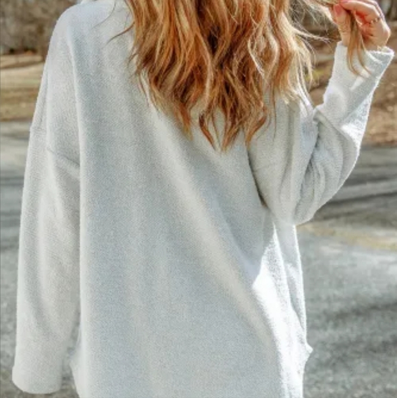 New contrast pocket relaxed shacket - Picture 7 of 16